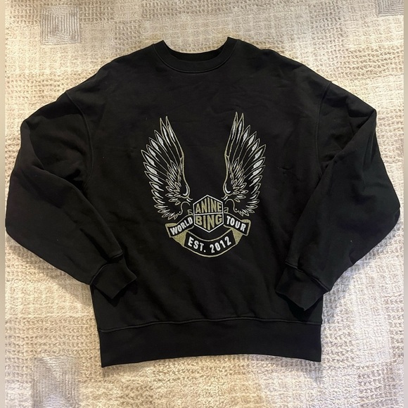 Anine Bing Black Kenny Sweatshirt World Tour size XS - Picture 2 of 6
